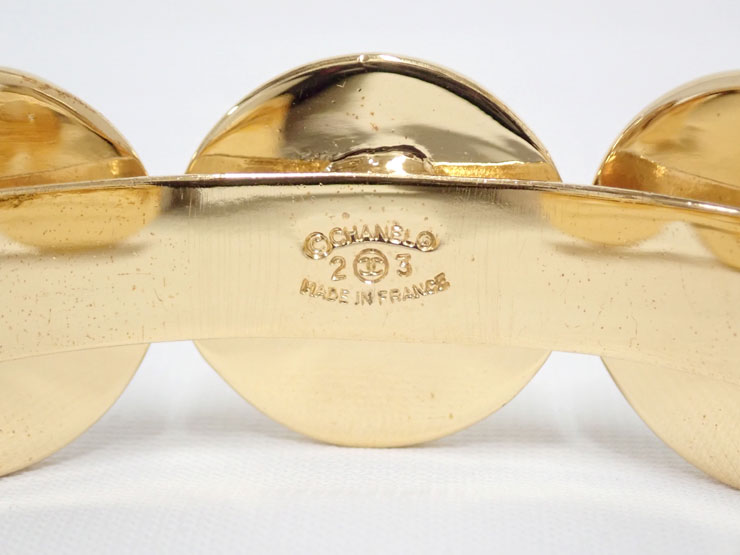 楽天市場】CHANEL/シャネル ヴィンテージ バングル GP ゴールド ココ