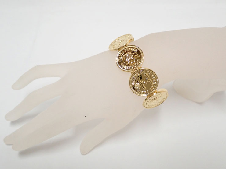 楽天市場】CHANEL/シャネル ヴィンテージ バングル GP ゴールド ココ