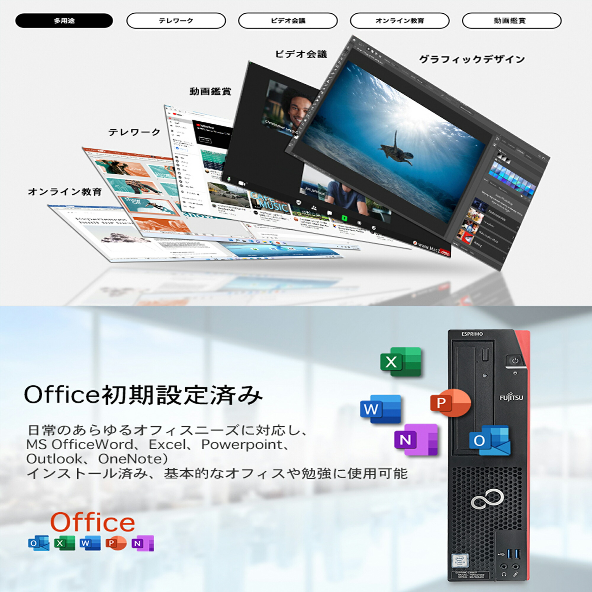 楽天市場】デスクトップ パソコンパソコン WPS Windows11搭載 国産大手
