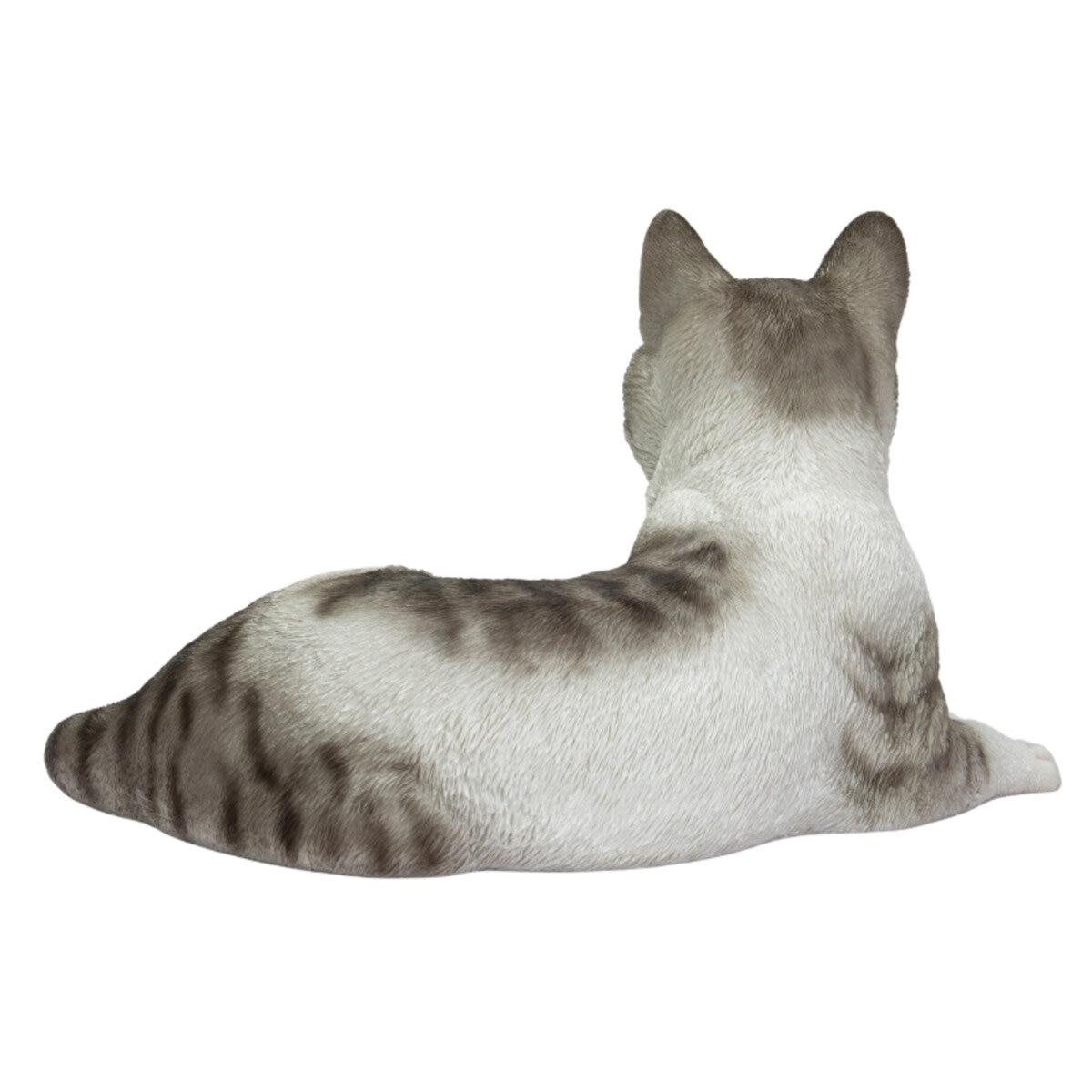 楽天市場】【限定販売！】ウービア 横座りサバトラ白猫の置物 H23033