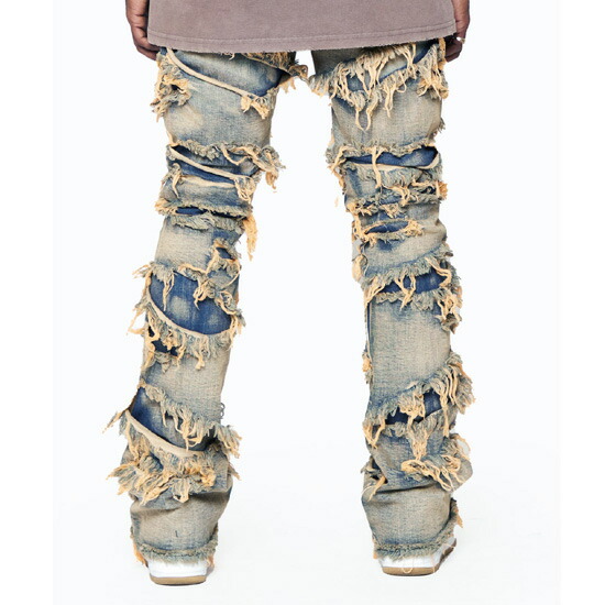 楽天市場】VALABASAS ヴァラバサス フレアデニムパンツ EYEORE STACKED