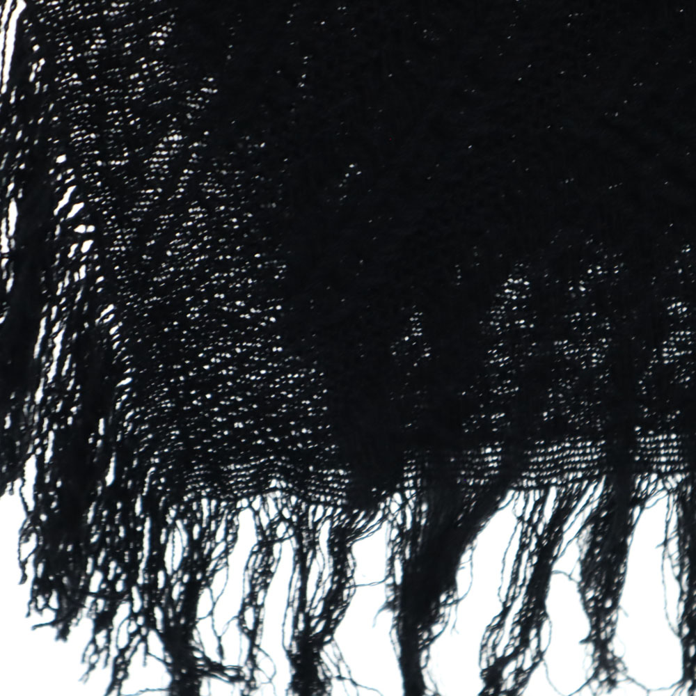 楽天市場】古着 Y's ワイズ ウール 長袖 フリンジ ポンチョ 1 ブラック