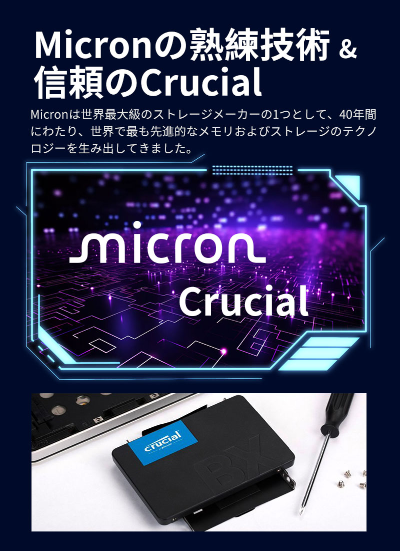 楽天市場】Crucial クルーシャル SSD 1TB(1000GB) 【3年保証・翌日配達