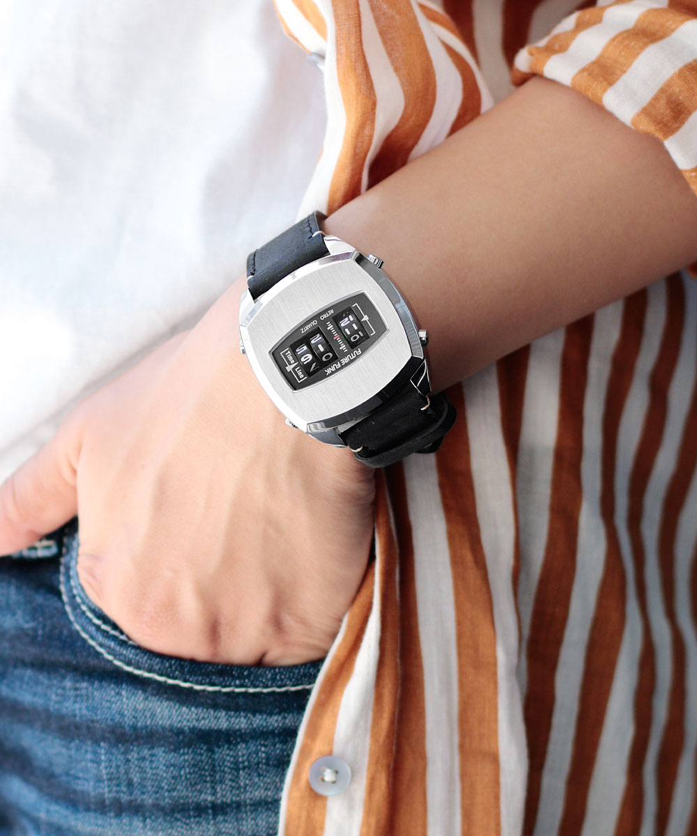 楽天市場】FUTURE FUNK フューチャーファンク FF101-SV-LBK クオーツ