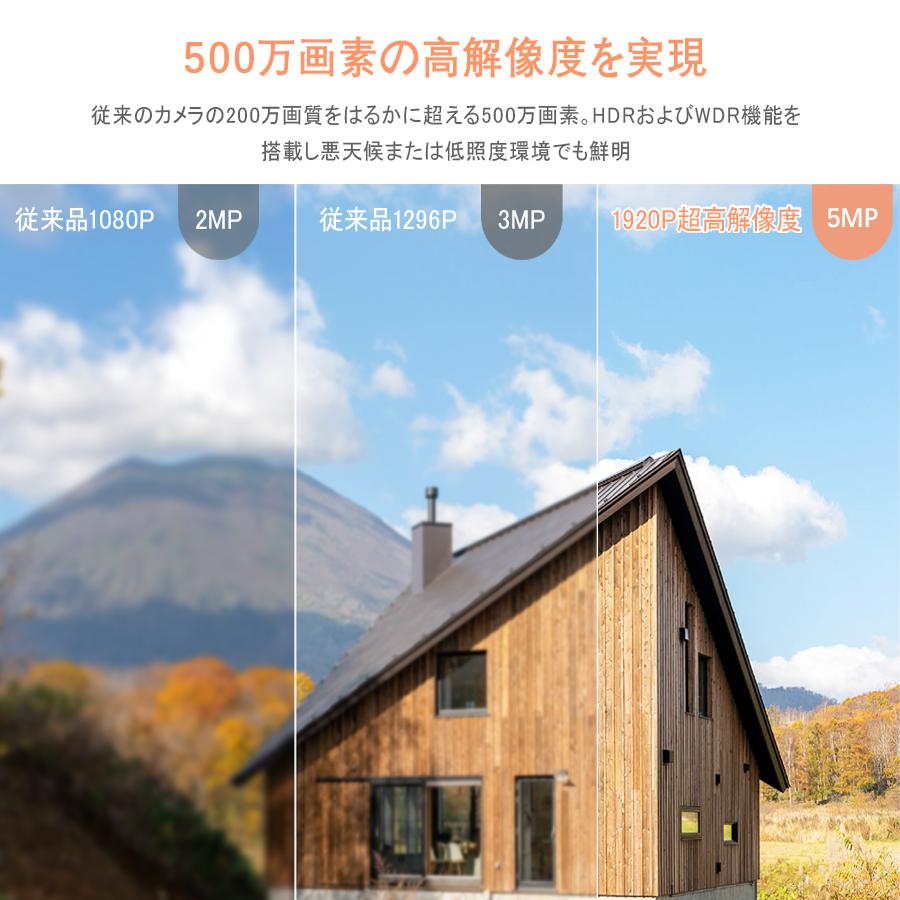 楽天市場】防犯カメラ 屋外 家庭用 500万画素 4台セット ワイヤレス