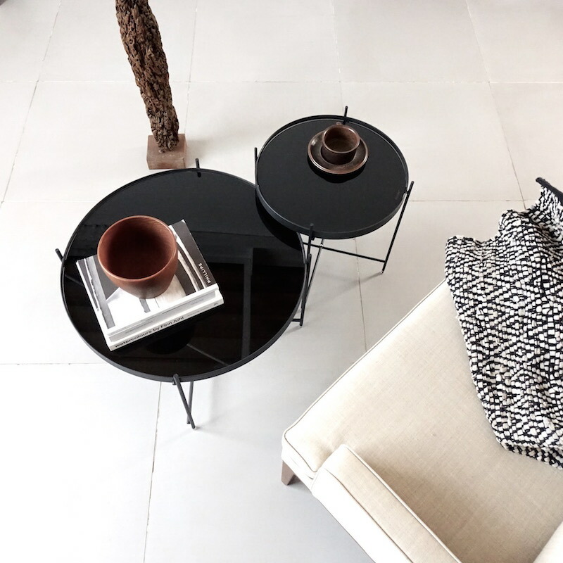 楽天市場】Zuiver サイドテーブル ローテーブル ガラス ブラック 丸