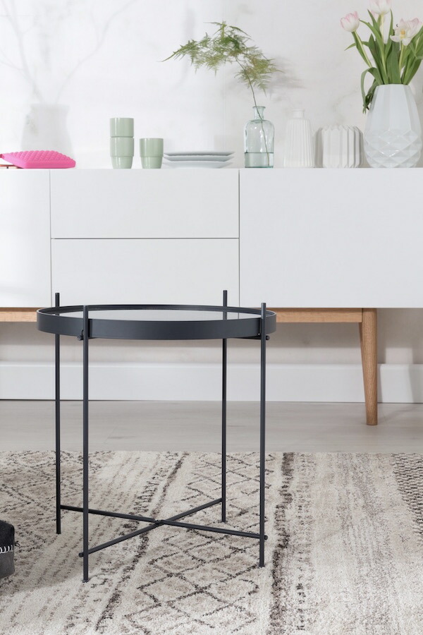 楽天市場】Zuiver サイドテーブル ローテーブル ガラス ブラック 丸