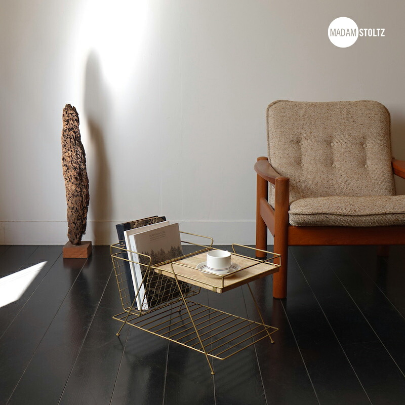 楽天市場】Madam Stoltz サイドテーブル マガジンラック 北欧 おしゃれ