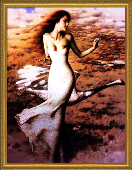 楽天市場】絵画 人物画【鶴】壁掛け インテリア 女性画 美人画 人物画