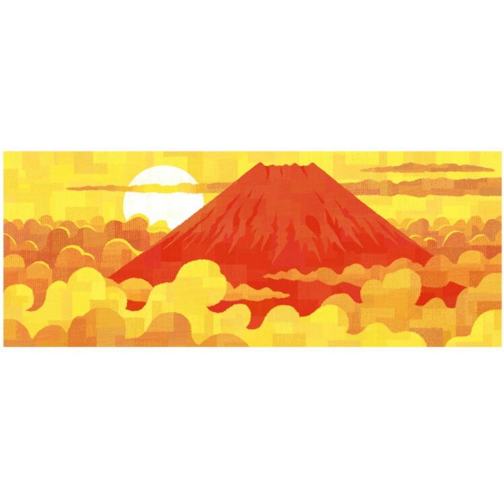 楽天市場】光明赤富士絵画 版画 玄関 リビング 額入り 花の絵