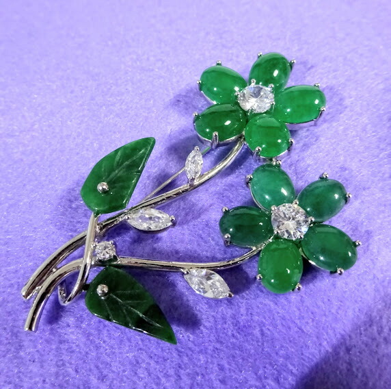 楽天市場】翡翠 ブローチ おしゃれ ひすい 花 人気 上品 プレゼント