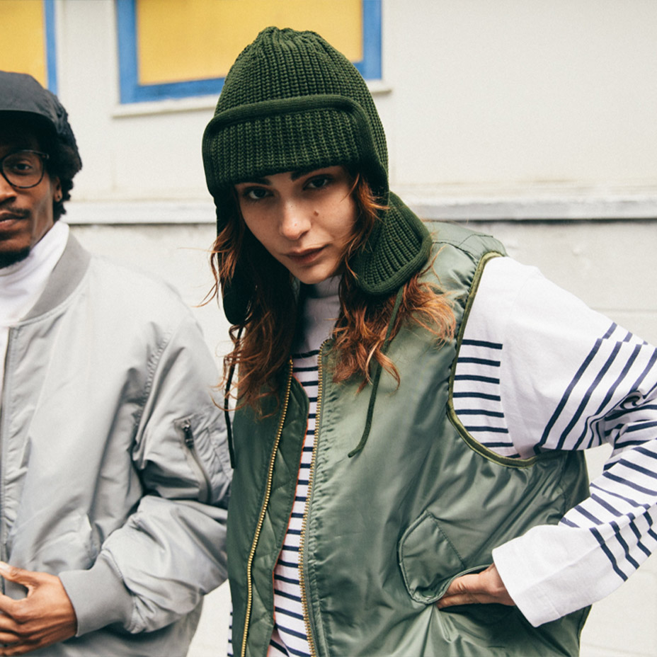 楽天市場】HUNTISM ハンティズム Knit Bomber Cap ニット ボンバー