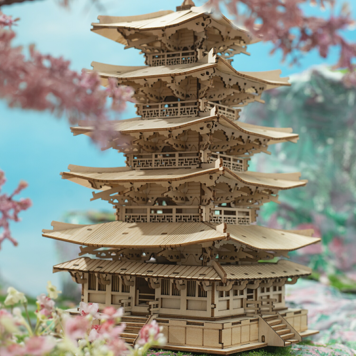 楽天市場】和の建築をミニチュアで作る R)TGN02 「五重塔」／あんしん