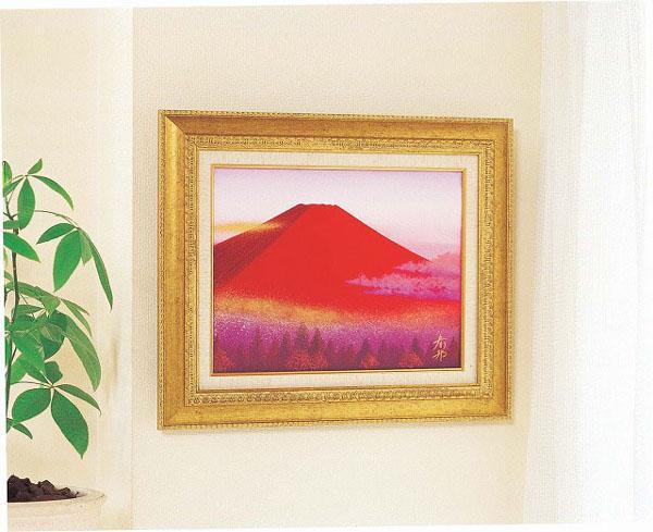 楽天市場】【送料無料】徳田春邦油絵額F6金 「赤富士」 1102840 : 通販奉行