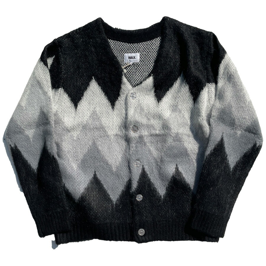 楽天市場】WAX(ワックス) / カーディガン / JACQUARD CARDIGAN - BLACK