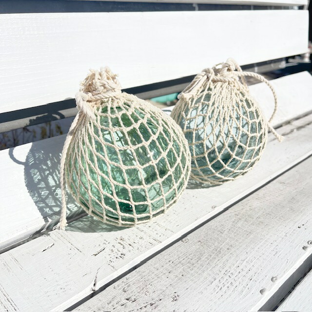 楽天市場】網入りビン玉、浮き球、浮き玉 レトロ ガラス玉 約10cm2個