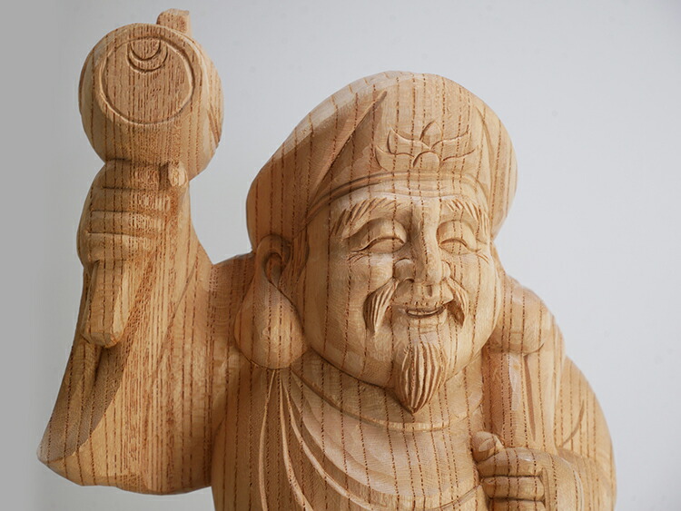 楽天市場】【総高31cm】大黒天 木彫り 置物 一刀彫 / 素材：けやき