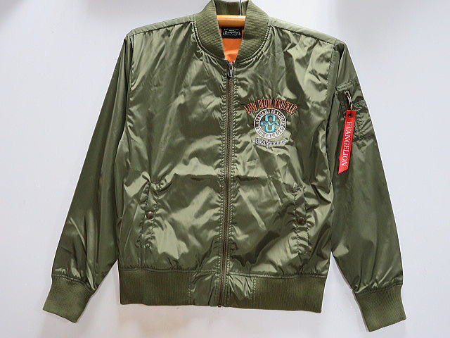 楽天市場】EVANGELION X LOW BLOW KNUCKLE ボーカル綾波MA-1ジャケット