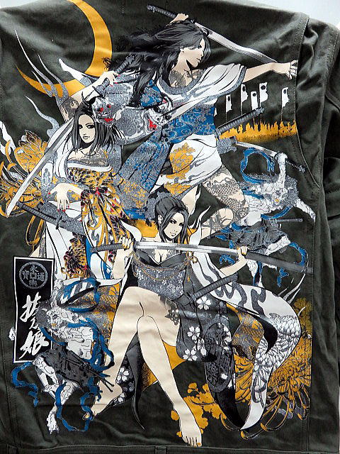 楽天市場】抜刀娘 絡繰魂 和柄 つなぎ 三人衆天下布武 オールインワン