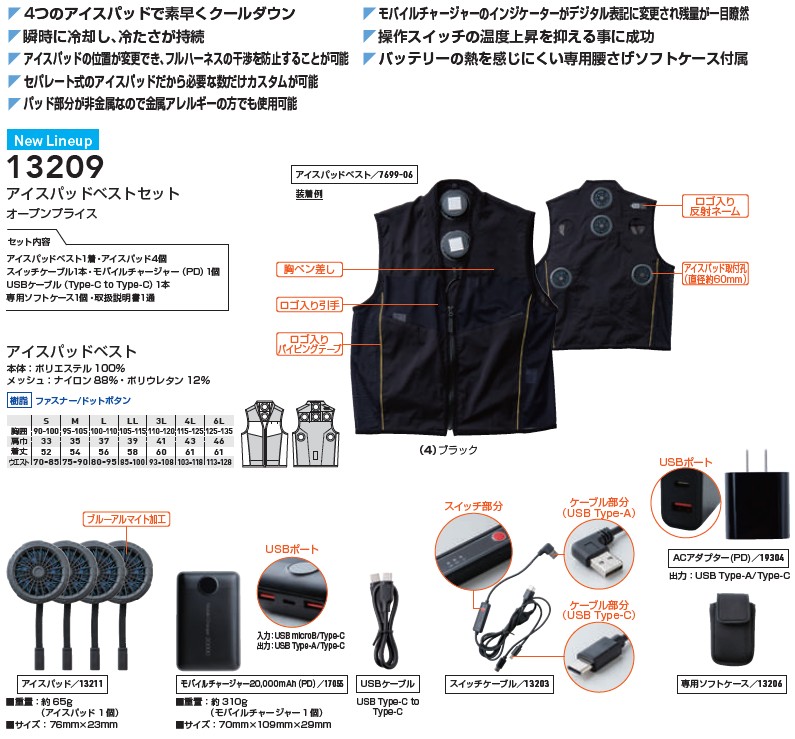 楽天市場】桑和 G.G. SOWA 13209 ICE-PAD アイスパッド付き ベスト S