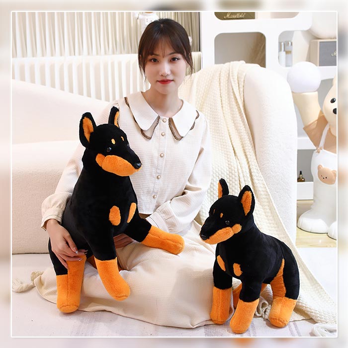 楽天市場】ぬいぐるみ いぬ イヌ リアルな犬 ぬいぐるみ ドーベルマン