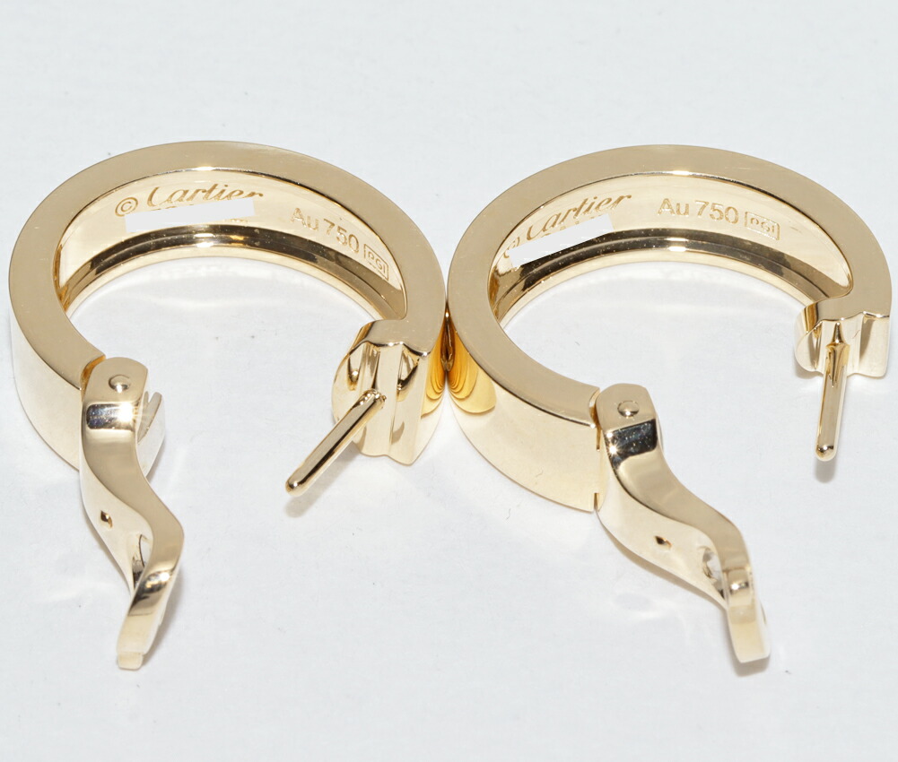 楽天市場】カルティエ フープピアス K18YG ラブピアス クラシック