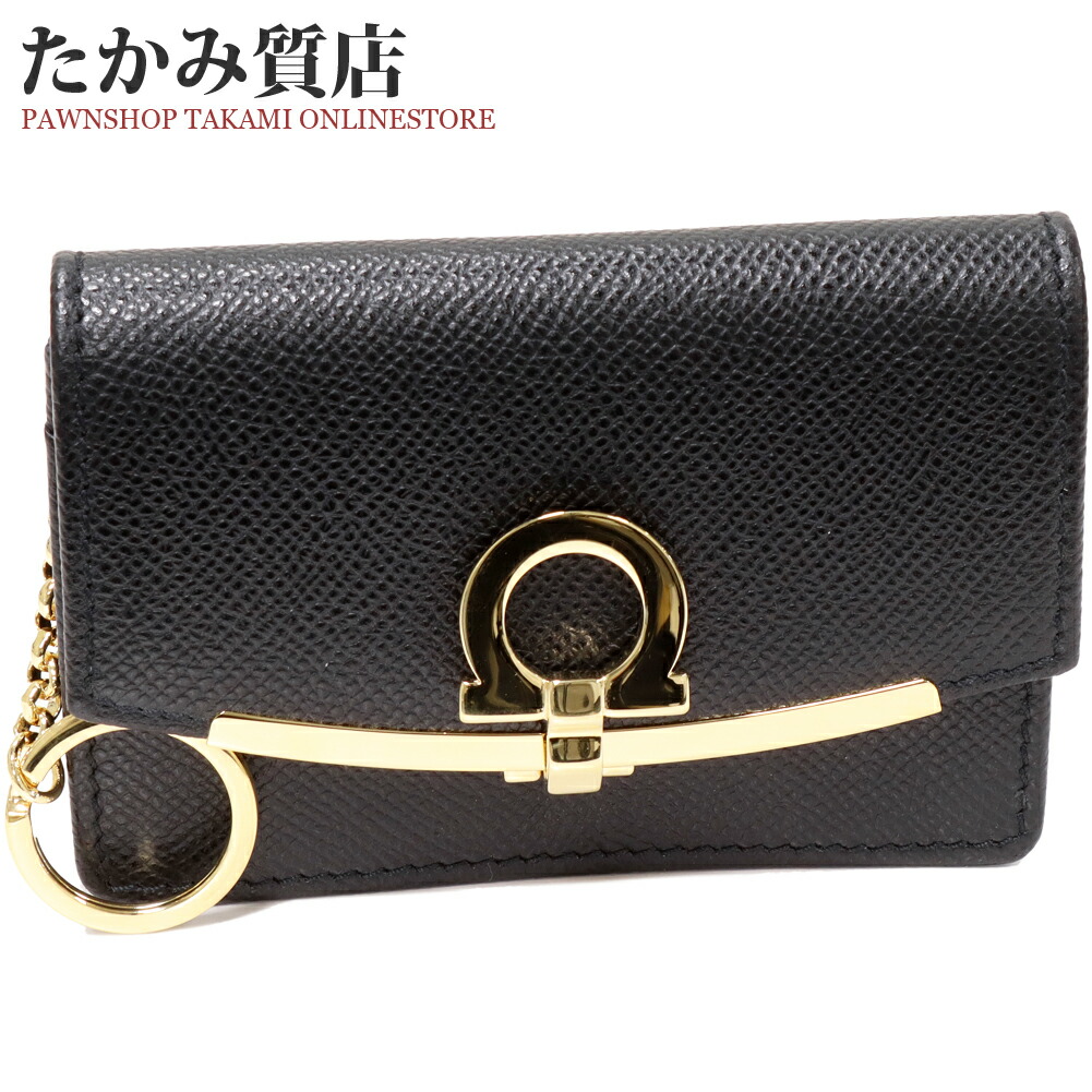 楽天市場】サルヴァトーレ・フェラガモ キーリング付き二つ折りカード