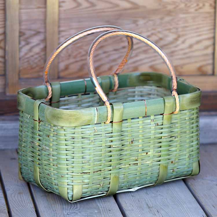 楽天市場】真竹コンテナ手提げ籠バッグ お買い物はもちろん