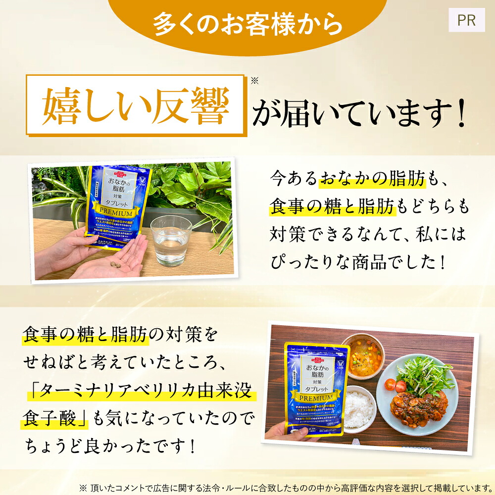 楽天市場】大正製薬公式 おなかの脂肪対策タブレットPREMIUM 脂肪分解
