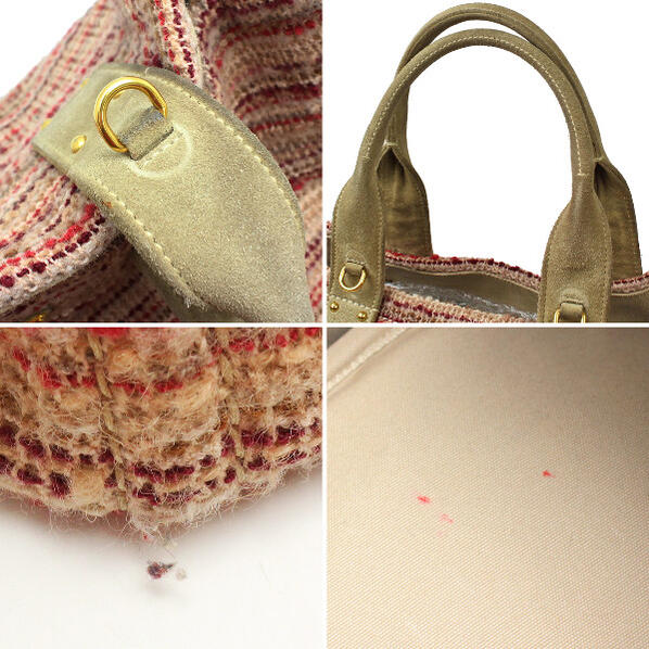 楽天市場】PRADA プラダ ツイード カナパトート 2WAYバッグ BN2042