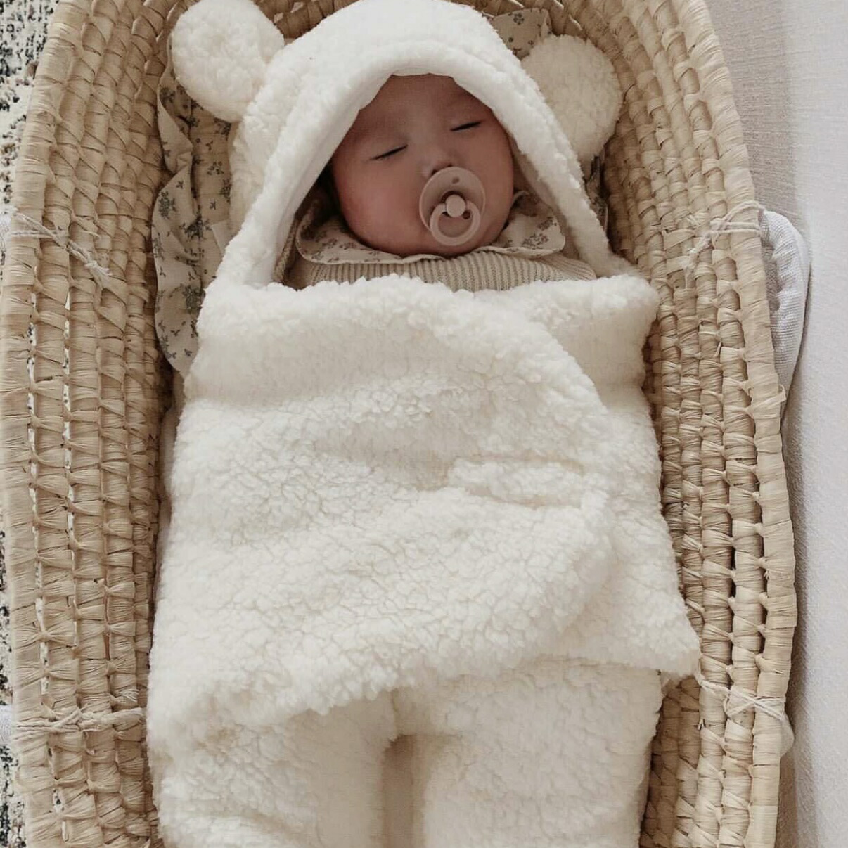 楽天市場】【SALE】【即納】モコモコくまさんあったかおくるみ くま