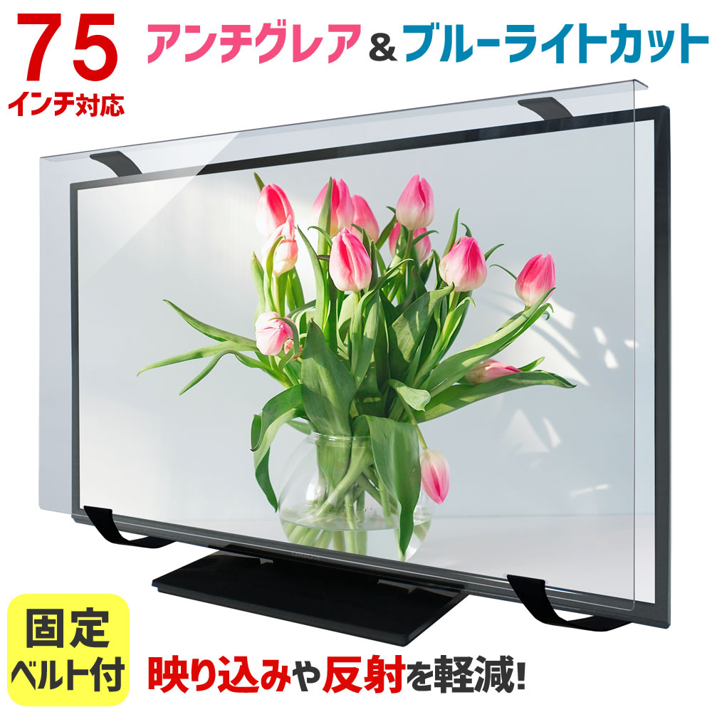 楽天市場】アンチグレア ブルーライトカット 液晶テレビ保護パネル 75