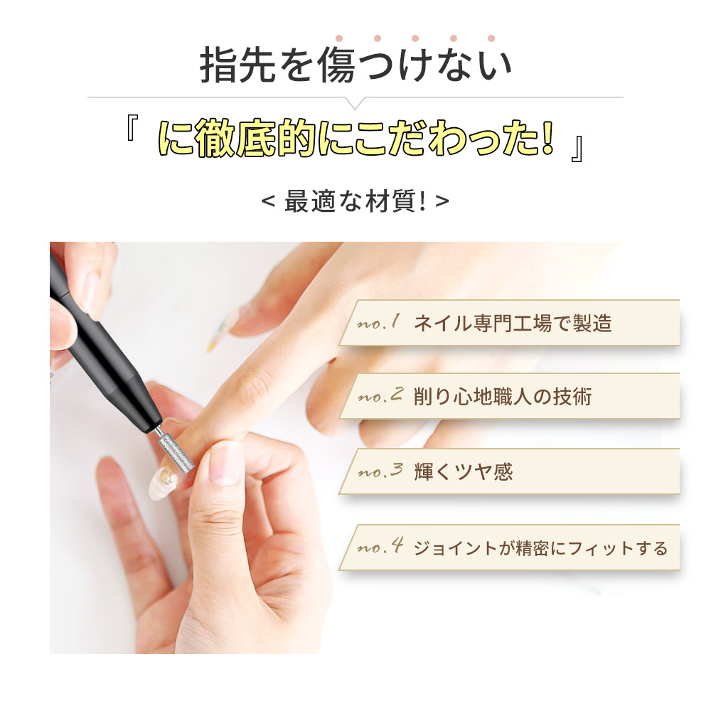 楽天市場】ネイリスト監修 ネイル用ビットセット ネイルビット ビット