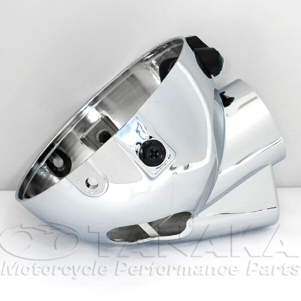 楽天市場】モンキー用 5Lタイプヘッドライトケース メッキ≪田中商会