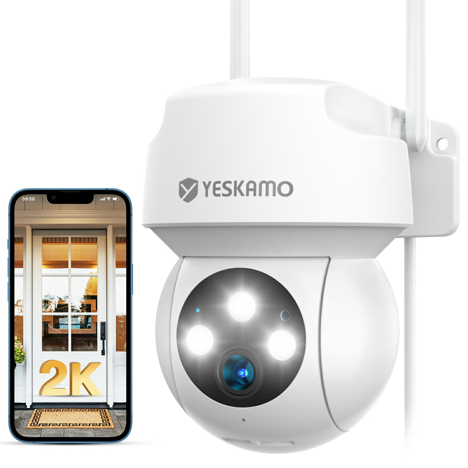 楽天市場】☆限定15％OFFクーポン！☆2K自動追跡 360°広角監視 防犯