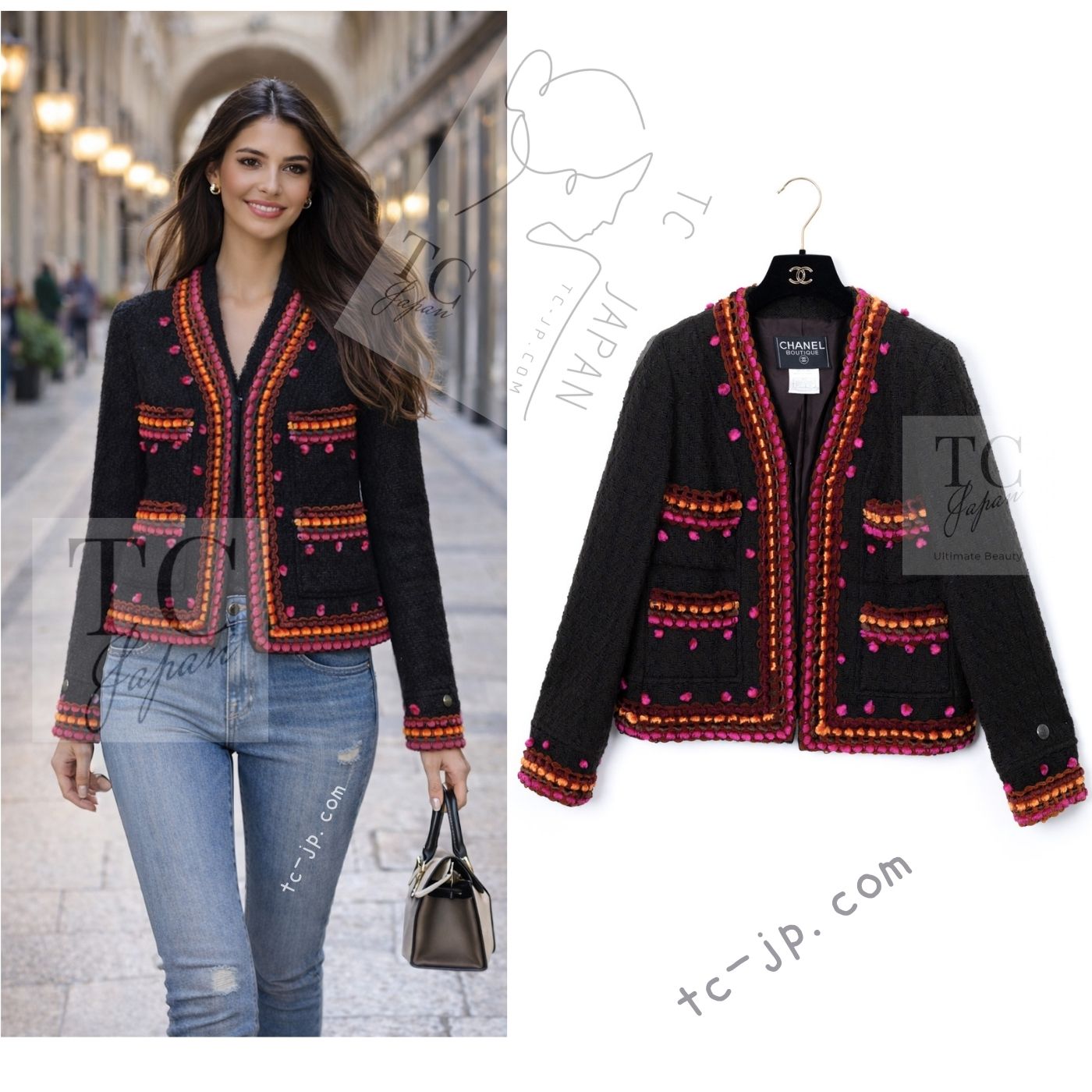 楽天市場】chanel ヴィンテージ ツイードジャケットの通販