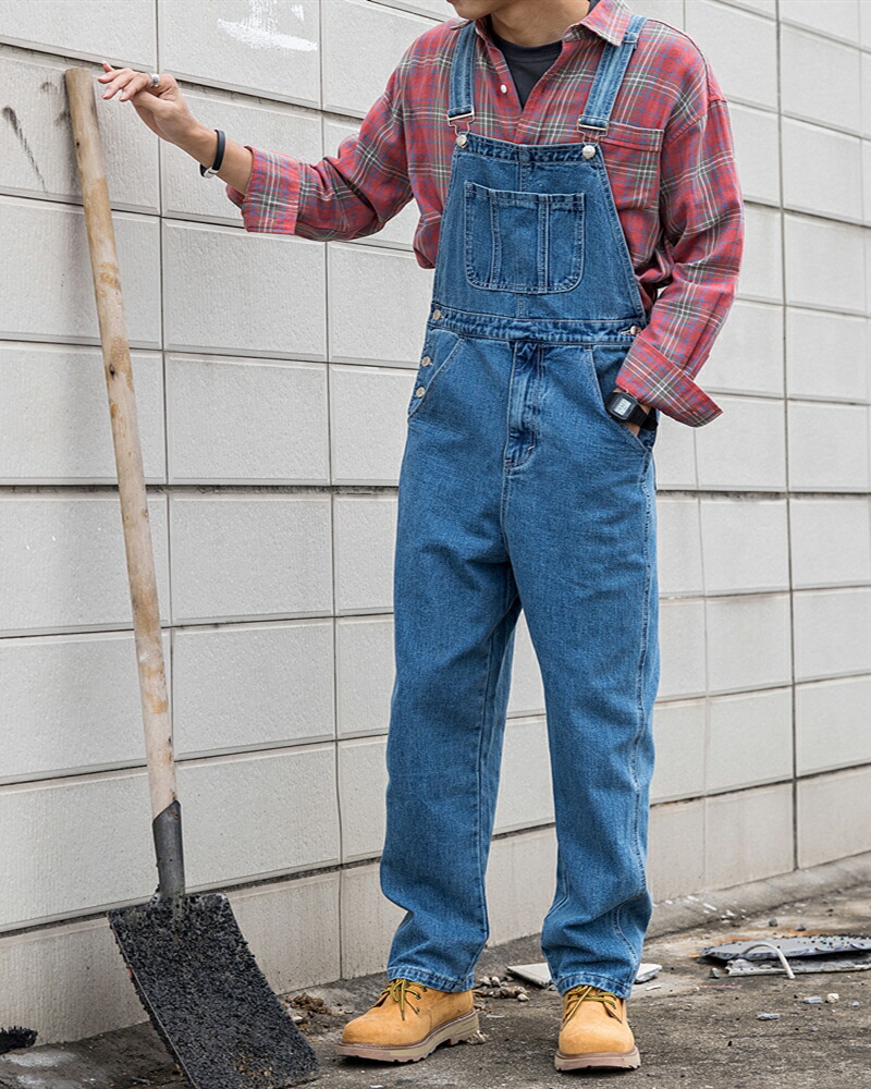 楽天市場】オーバーオール メンズ 40-100kg対応 つなぎ デニムパンツ
