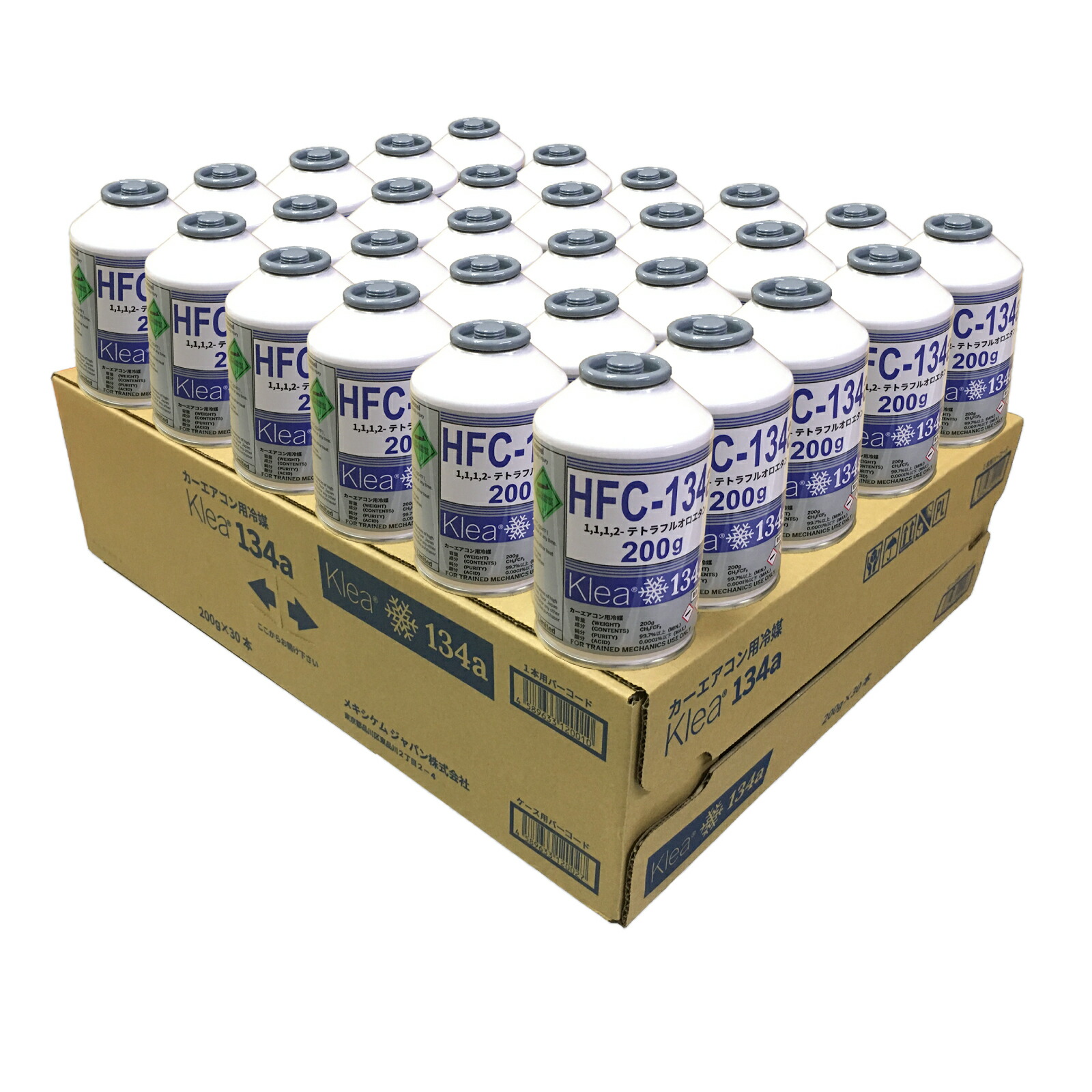 楽天市場】エアコンガス 134a 30本 カーエアコン用 冷媒 HFC-134a 200g
