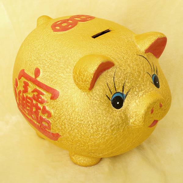 楽天市場】横浜中華街名物・金運を呼び込む金ブタ招財貯金箱 7インチ