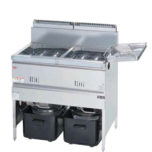 楽天市場】MGF-18WK 【マルゼン】 ガスフライヤー 18L×2 2槽式 幅830