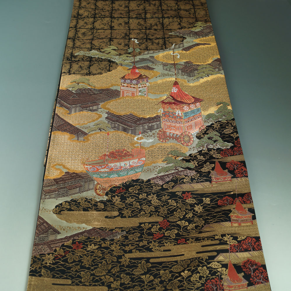 楽天市場】袋帯 祇園祭山鉾模様 お太鼓柄 金銀糸 【送料無料 中古 帯