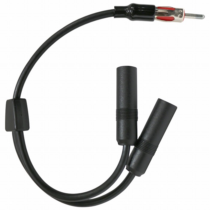 楽天市場】汎用 FM AM ラジオ アンテナ 用 2分配 ケーブル 差込1×2分岐