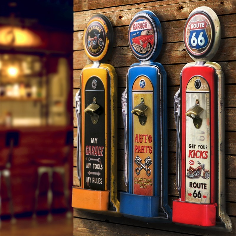 楽天市場】GASスタンド型 栓抜きプレート アメリカン雑貨 ヴィンテージ