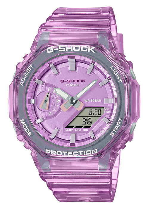 楽天市場】G-SHOCK アナデジ オクタゴン スケルトン ピンク GMA
