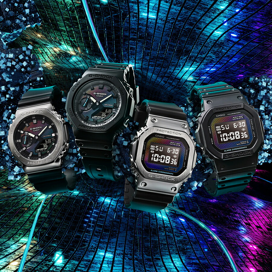 楽天市場】G-SHOCK レインボー ブリック ウォール DW-5600RW-1JF