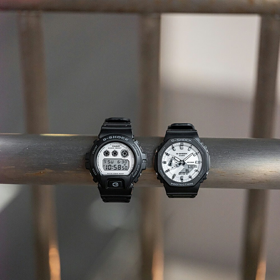 楽天市場】G-SHOCK ブラック&ブリリアントホワイト DW-6900WD-1JF