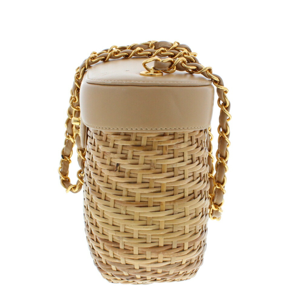楽天市場】シャネル CHANEL ストローショルダーバッグ カゴ 籠 竹