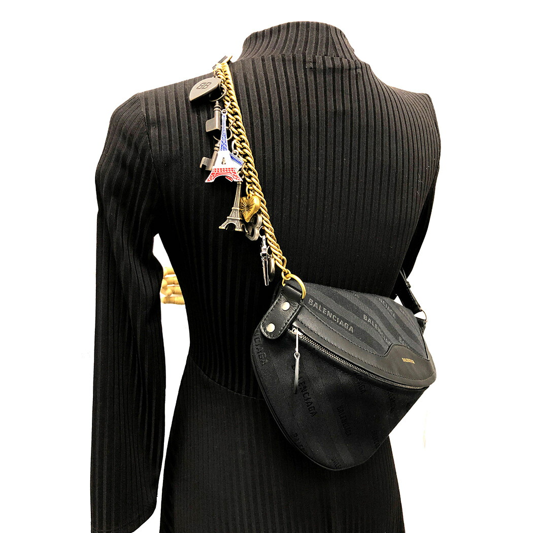 楽天市場】バレンシアガ□スーベニアXS ジャガードロゴ ボディバッグ