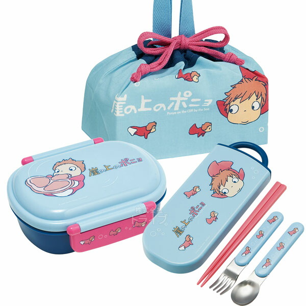 楽天市場】崖の上のポニョ 抗菌 お弁当箱 中子付 360ml トリオ 巾着