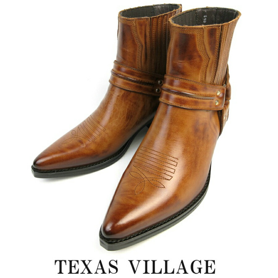 楽天市場】日本製 本革 ウエスタンブーツ ショート ブーツ リング